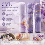 Chic Printed 5ml Mini Perfume Bottle, Bottom Fill Compact Holiday Fragrance Vessel 3 Pack, Purple In Australia - Darrahopens