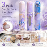 Bright Sky Floral 5ml Portable Scent Atomiser, Bottom Loading Holiday Perfume Container 3 Pack, Sky Blue Floral In Australia - Darrahopens