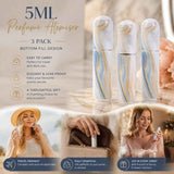 Pale Luminous Finish 5ml Travel Fragrance Vial, Bottom Refill Pocket Sized Perfume Container 3 Pack, Shimmer White In Australia - Darrahopens