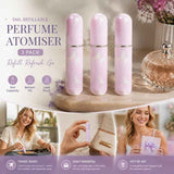 Soft Geometric Shade 5ml Mini Refillable Scent Vial, Bottom Fill Holiday Portable Perfume Bottle 3 Pack, Light Pink Geometric In Australia - Darrahopens