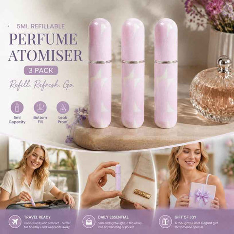 Soft Geometric Shade 5ml Mini Refillable Scent Vial, Bottom Fill Holiday Portable Perfume Bottle 3 Pack, Light Pink Geometric In Australia - Darrahopens
