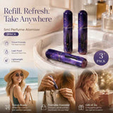 Classic Marble Print 5ml Bottom Fill Perfume Atomiser, Portable Travel Mini Fragrance Container 3 Pack, Marble Purple In Australia - Darrahopens