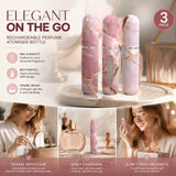 Delicate Sakura Tone 5ml Bottom Filling Perfume Atomiser, Portable Pocket Mini Fragrance Container 3 Pack, Sakura Pink In Australia - Darrahopens
