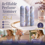Hazy Dusty Purple 5ml Refillable Travel Perfume Container, Bottom Refill Easy Pocket Scent Bottle 3 Pack, Haze Purple In Australia - Darrahopens