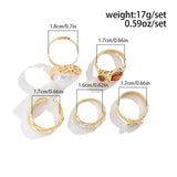 Cool Mixed Tone Sculptural Floral Open Ring Kit, Ins Plain Textured Metal Flower Stackable Bands, Silver, 8 Pack