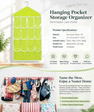 Transparent Hanging Wardrobe Organiser, Multi Slot 16 Grids Storage Bag For Lingerie Socks, Pink In Australia - Darrahopens