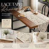 Chic Fringed Lace Table Runner, Minimalist Household Dining Table Cover, Beige, 33*91cm (13*36in) In Australia - Darrahopens