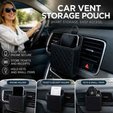 Soft Sheepskin Car Air Vent Storage Bag, Multifunctional Vehicle Pocket For Phone Small Sundries, Black In Australia - Darrahopens