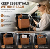 Comfort Sheepskin Texture Air Vent Holder, In-Car Storage Pocket For Daily Small Items, Brown In Australia - Darrahopens