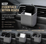 Sleek Sheepskin Car Air Outlet Storage Pouch, Universal Vehicle Sundries & Phone Holder Bag, Grey In Australia - Darrahopens