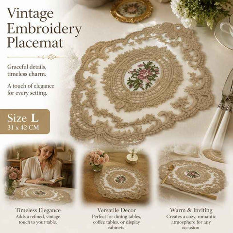 Soft Vintage Fringe Table Mat, Camel, Size L 31*42CM In Australia - Darrahopens