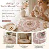 Lovely Ruffled Lace Edge Table Mat, Pink, Size L 31*42CM In Australia - Darrahopens