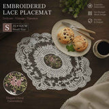 Lovely Ruffled Lace Edge Table Mat Combo, Pink, Size L 31*42CM, 2 Pcs In Australia - Darrahopens