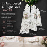 Lovely Ruffled Lace Edge Table Mat Combo, Pink, Size L 31*42CM, 2 Pcs In Australia - Darrahopens