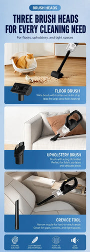Portable Wireless Rechargeable Vacuum, Powerful Motor Multi-Scene Vehicle Household Dust Collector, Perfect Present, Black In Australia - Darrahopens