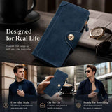 Full Tone Long Gentlemen Purse, Magnetic Snap Portable Hand Wallet With Multi Card Slots, Practical Daily Accessory Gift, Blue In Australia - Darrahopens