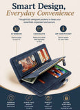 Classic Plain Long Men Wallet 2 Pcs Kit, Magnetic Large-Capacity Money Clip, Premium Festival Gift Bundle, Red In Australia - Darrahopens