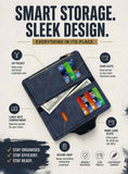 Two-Color Full Tone Long Men Billfold 2 Pcs Combo, Magnetic Closure Hand Wallet, Versatile Festival Present Pack, Blue & Red In Australia - Darrahopens