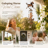 Retro Iron Pegasus Wind Spinner Bell, Hollow Copper Metal Hanging Ornament For Balcony Garden, Unique Yard Gift In Australia - Darrahopens