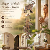 Antique Hollow Metal Elephant Wind Chime, Iron Craft Wind Bell Hanging Decor For Patio, Charming Outdoor Present In Australia - Darrahopens