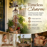 Antique Iron Hummingbird Wind Spinner Chime, Hollow Copper Bell Hanging Decor For Outdoor Balcony, Delicate Patio Present In Australia - Darrahopens