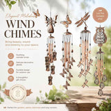 Antique Iron Hummingbird Wind Spinner Chime, Hollow Copper Bell Hanging Decor For Outdoor Balcony, Delicate Patio Present In Australia - Darrahopens