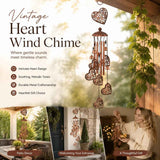 Antique Hollow Iron Heart Wind Chime, Metal Wind Spinner Hanging Bell Decor For Patio Yard, Warm Holiday Gift In Australia - Darrahopens