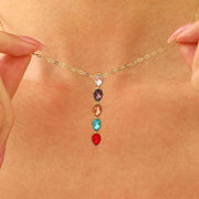 Oval Time Gem Glass Alloy Pendant Necklace, KC Gold Tone, Lovely Daily & Party Jewelry Gift For Her In Australia - Darrahopens