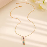 Oval Time Gem Glass Alloy Pendant Necklace, KC Gold Tone, Lovely Daily & Party Jewelry Gift For Her In Australia - Darrahopens