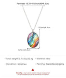 Retro Oval Cabochon Glass Alloy Necklace, Silver Tone Plating, Ideal Birthday Present For Date Night Outing In Australia - Darrahopens