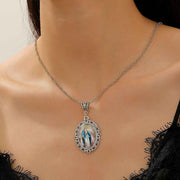 Elegant Oval Time Gem Glass Alloy Charm Necklace, Antique Silver Finish, Exquisite Gift For Anniversary & Cocktail Party In Australia - Darrahopens