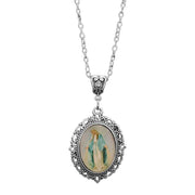 Trendy Oval Time Gem Glass Alloy Neck Chain, Antique Silver Plating, Versatile Decor Gift For Holiday Dinner Party In Australia - Darrahopens