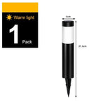 Small Cylindrical Solar Yard Light, Water Resistant Stainless Steel LED Villa Lamp, Silver Warm White, 37x6cm, Elegant Garden Housewarming Gift In Australia - Darrahopens