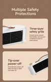 Portable Desktop Space Heater, Fast Heating PTC Ceramic Heater With Dual Heat Modes 450W/800W, Overheat & Tip-Over Safety Protection, Low Noise Indoor Heater For Bedroom & Office, White