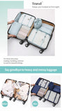Luggage Clothes Storage Pouches, Travel Packing Organizer For Garments & Underwear, Upgraded 7 Pcs Kit, Bright Blue, Nice Vacation Accessory Gift In Australia - Darrahopens