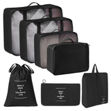 Travel Packing Organizer Pouches, Multi-Function Clothes Storage Bags For Suitcase, Upgraded 7 Pcs Kit, Black, Versatile Outdoor Travel Gift In Australia - Darrahopens