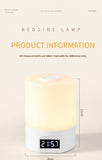 Multifunctional LED Clock Night Lamp, Touch & Remote Control, Time Display, 3 Color Dimmable, Plug & Charge Lamp, Perfect For Bedroom, Study, Birthday Present