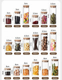 Kitchen Airtight Glass Storage Canister, Natural Bamboo Lid Transparent Container, 8cm*18cm, 750ml, Practical Household Storage Gift In Australia - Darrahopens