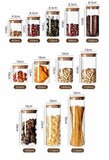 Kitchen Airtight Glass Storage Canister, Natural Bamboo Lid Transparent Container, 8cm*18cm, 750ml, Practical Household Storage Gift