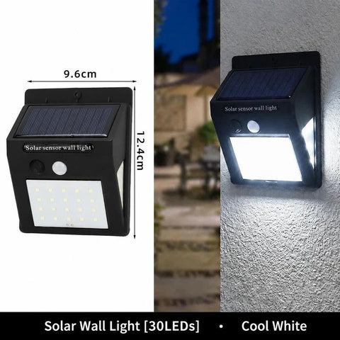 Solar 3-Sided Wall Lamp, 30 LED, Motion Sensor Waterproof Outdoor Lighting, Versatile Garden & Pathway Light Gift