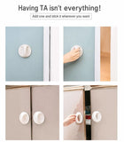 Punch-Free Self-Adhesive Cabinet Pull Handle, Strong Sticky Handle For Window & Sliding Door, Blue, 4 Pcs, Ideal Home Improvement Gift