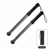 Cordless Spring Battle Rope, 3.42 Lbs A Pair, 17.32in Black, Indoor & Outdoor Fitness Training Rope, Arm & Muscle Workout Equipment, With Storage Bag, Great Home Workout Gift