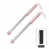 Cordless Spring Swing Rope, 3.53 Lbs A Pair, 18.11in Pink, Full Body Strength Training Battle Rope, With Storage Bag, Wonderful Exercise Gift