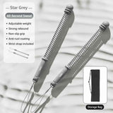Cordless Spring Swing Battle Rope, 3.09 Lbs A Pair, 16.93in Grey, Arm Strength Exercise Equipment, Indoor Outdoor Training, With Storage Bag, Versatile Fitness Gift In Australia - Darrahopens