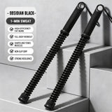 No Cord Spring Battle Rope, 2.18 Lbs A Pair, 16.93in Black, Indoor Outdoor Arm & Muscle Fitness Training Swing Rope, Compact Workout Equipment