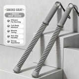 Cordless Spring Fitness Battle Rope, 2.18 Lbs A Pair, 16.93in Grey, Body Shaping Strength Training Swing Rope For Home & Outdoor Use