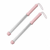 Wireless Body Training Battle Rope, 3.53 Lbs A Pair, 18.11in Pink, Cordless Spring Swing Rope For Home Exercise