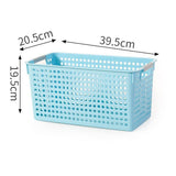 Narrow Plastic Storage Basket, Large Size, 15.75x8.07x7.68in, Blue, Pantry & Cabinet Storage Bin, Convenient Kitchen Organizer Gift