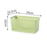 Narrow Plastic Storage Basket, Medium Size, 13.58x6.69x6.30in, Green, Kitchen & Bedroom Storage Container, Stylish Household Gift