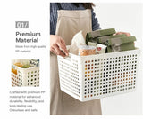 Narrow Plastic Storage Basket, Medium Size, 13.58x6.69x6.30in, Green, Kitchen & Bedroom Storage Container, Stylish Household Gift